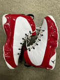 AIR JORDAN 9 WHITE GYM RED - SIZE 9.5 (WORN)