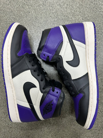 AIR JORDAN 1 COURT PURPLE 1.0 - SIZE 10 (WORN) (SUPER CLEAN)