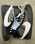 OFF WHITE NIKE BLAZER BLACK - SIZE 6 (WORN) (SUPER CLEAN)