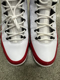 AIR JORDAN 9 WHITE GYM RED - SIZE 9.5 (WORN)