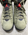 AIR JORDAN 6 TRAVIS SCOTT OLIVE - SIZE 10.5 (WORN) (SUPER CLEAN)