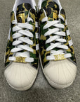 SUPERSTAR BAPE ABC CAMO GREEN - SIZE 9 (WORN)