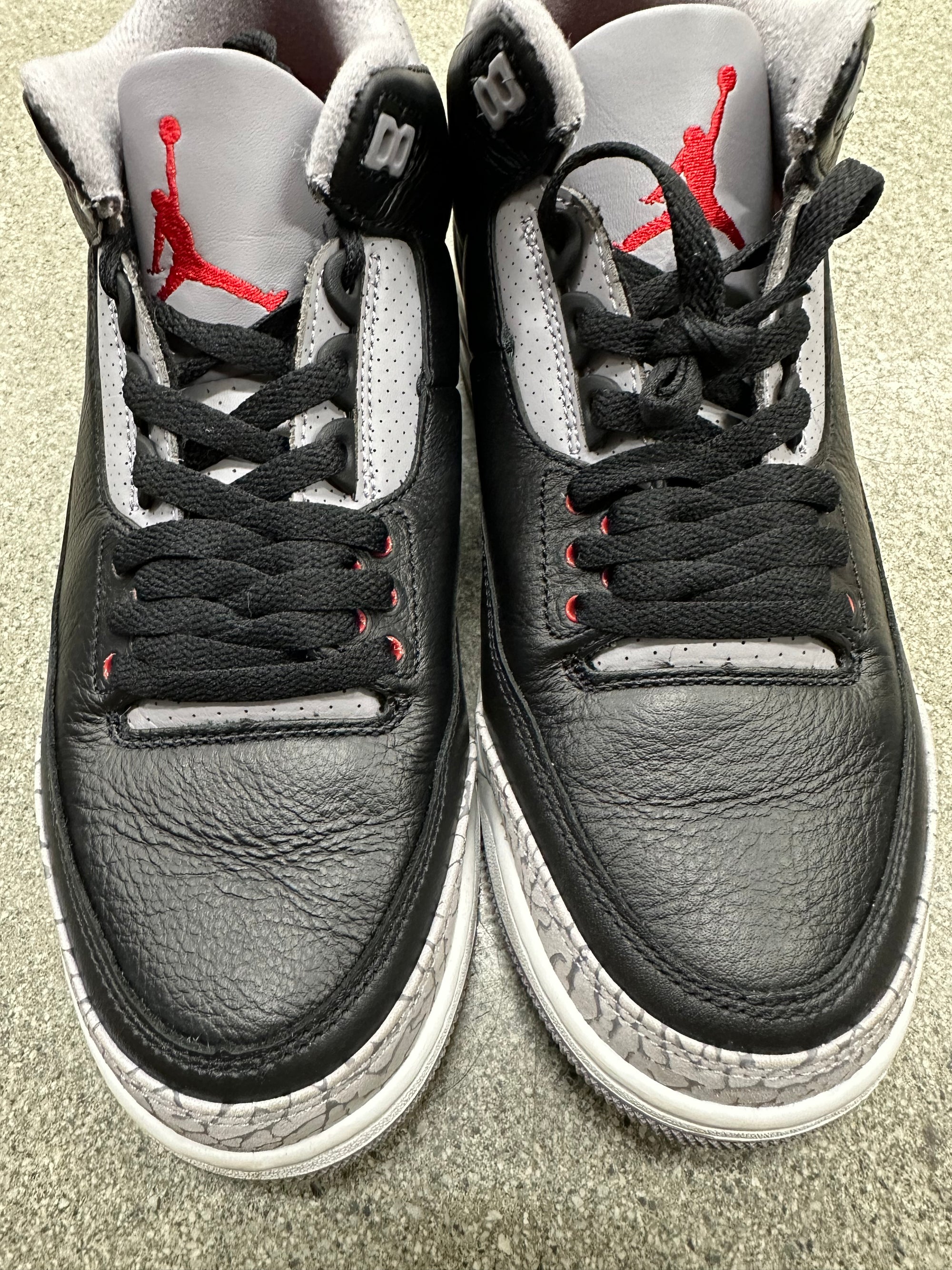 AIR JORDAN 3 BLACK CEMENT 2024 - SIZE 9.5 (WORN) (SUPER CLEAN)