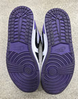 AIR JORDAN 1 LOW COURT PURPLE - SIZE 10 (WORN)