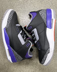 AIR JORDAN 3 COURT PURPLE - SIZE 9.5 (WORN)