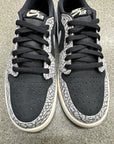 AIR JORDAN 1 LOW OG BLACK CEMENT - SIZE 8.5 (WORN)