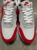 AIR MAX 1 ANNIVERSARY WHITE RED - SIZE 8.5 (WORN)