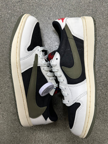 WMNS AIR JORDAN 1 LOW TRAVIS SCOTT OLIVE - SIZE W9 M7.5 (WORN ONCE)