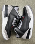 AIR JORDAN 3 BLACK CEMENT 2024 - SIZE 9 (WORN) (SUPER CLEAN)