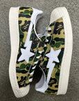 SUPERSTAR BAPE ABC CAMO GREEN - SIZE 9 (WORN)