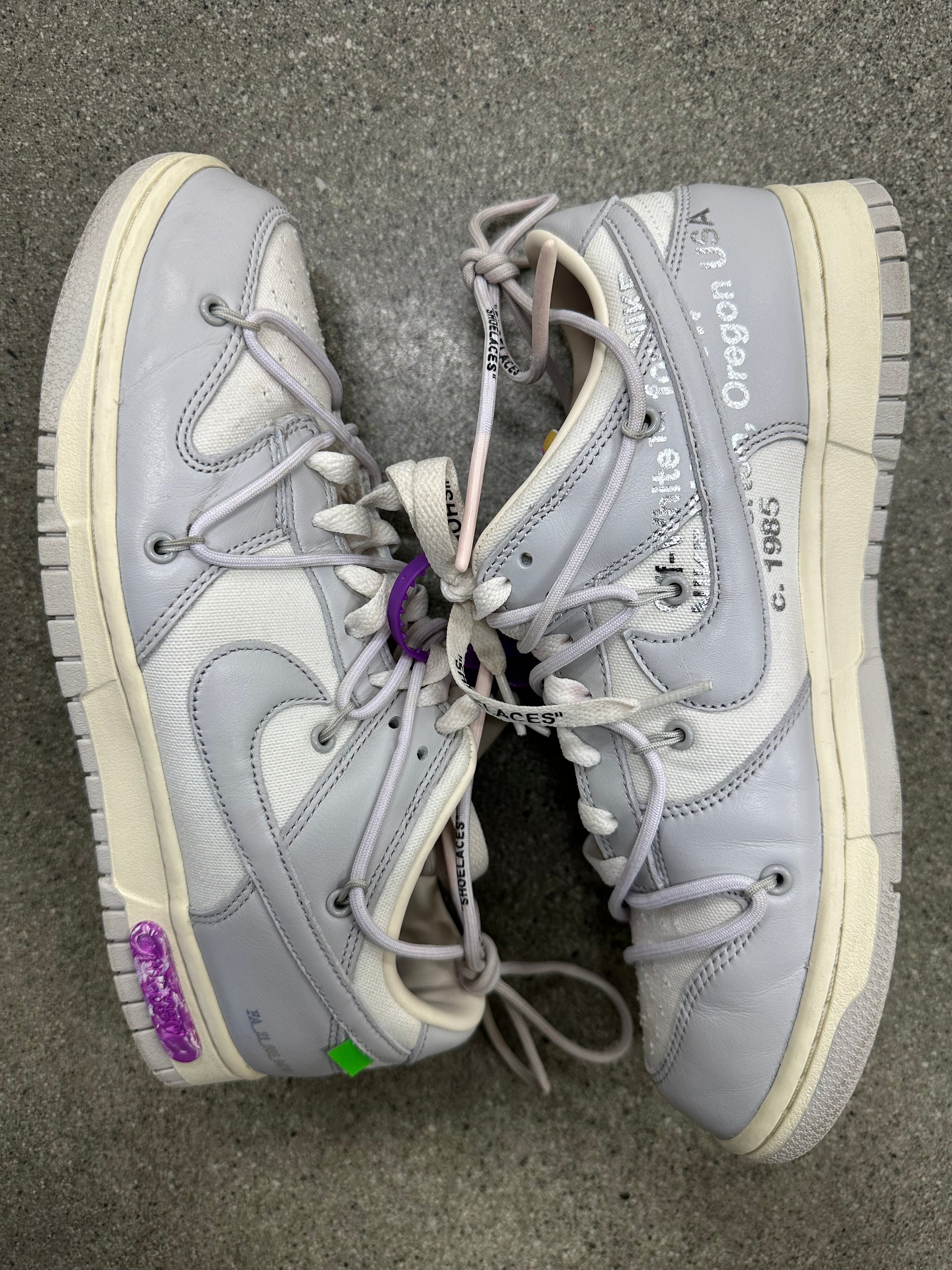 OFF WHITE DUNK LOW LOT 3 - SIZE 9 (WORN)