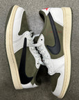 AIR JORDAN 1 LOW TRAVIS SCOTT MEDIUM OLIVE - SIZE 8.5 (WORN) (SUPER CLEAN)