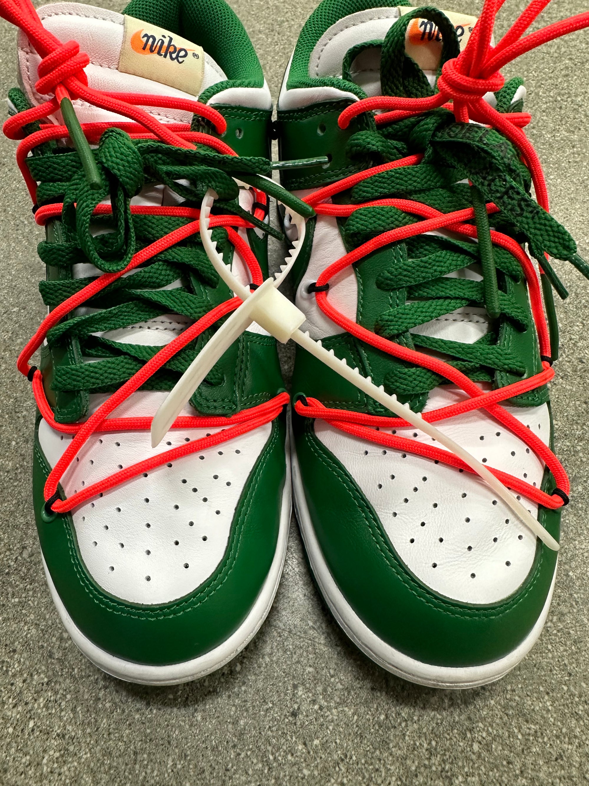 DUNK LOW PINE GREEN OFF WHITE - SIZE 9 (WORN)