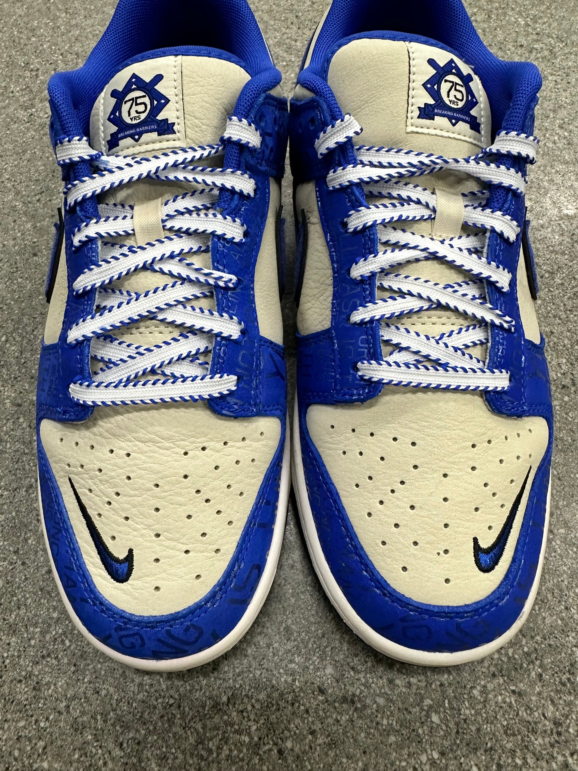 DUNK LOW JACKIE ROBINSON - SIZE 9 (WORN) (SUPER CLEAN)