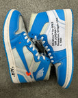 OFF WHITE AIR JORDAN 1 HIGH UNC - SIZE 10 (WORN)