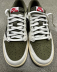 AIR JORDAN 1 LOW TRAVIS SCOTT MEDIUM OLIVE - SIZE 8.5 (WORN) (SUPER CLEAN)