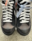 OFF WHITE NIKE BLAZER BLACK - SIZE 6 (WORN) (SUPER CLEAN)