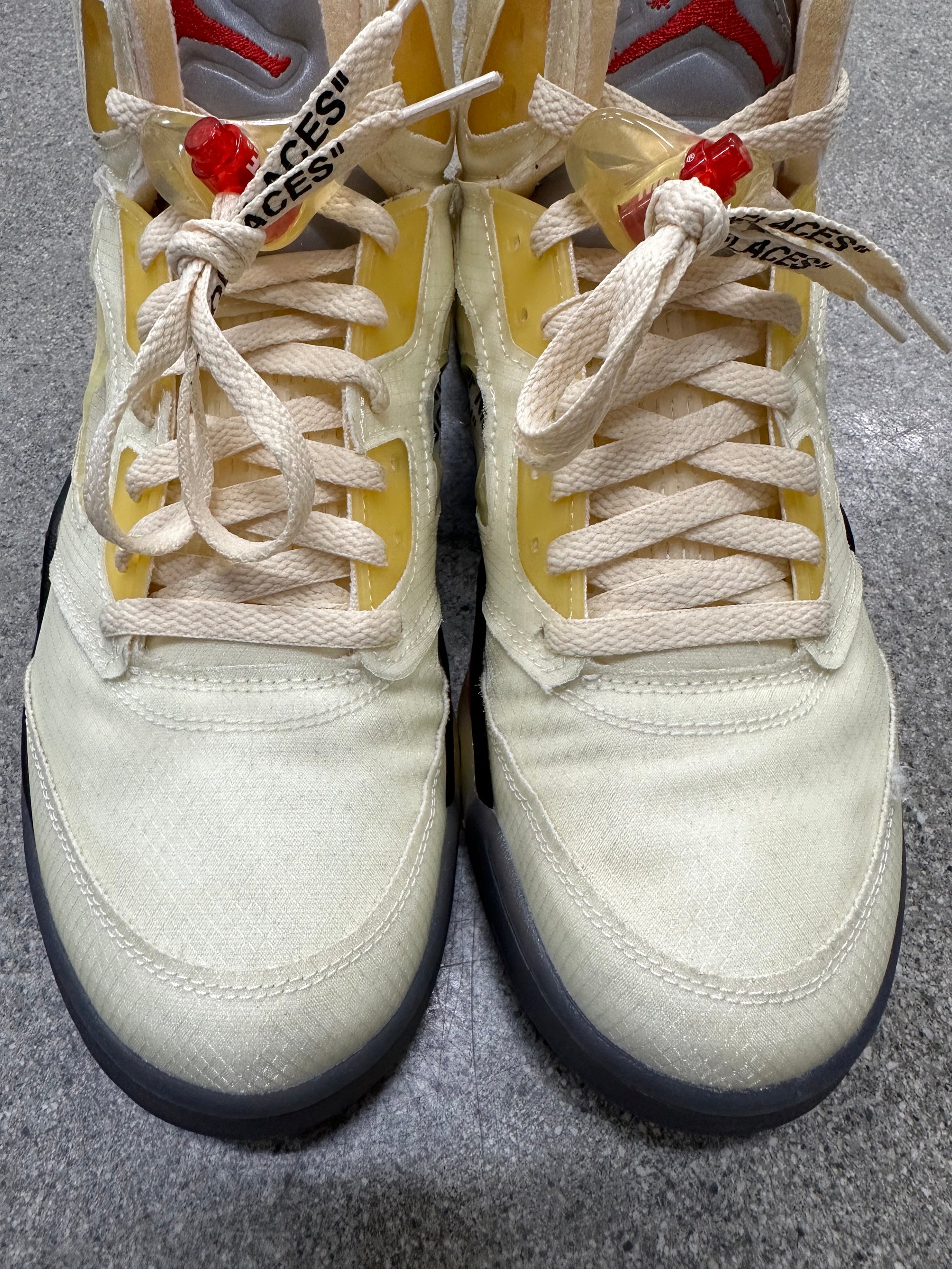 OFF WHITE AIR JORDAN 5 SAIL - SIZE 11 (WORN)