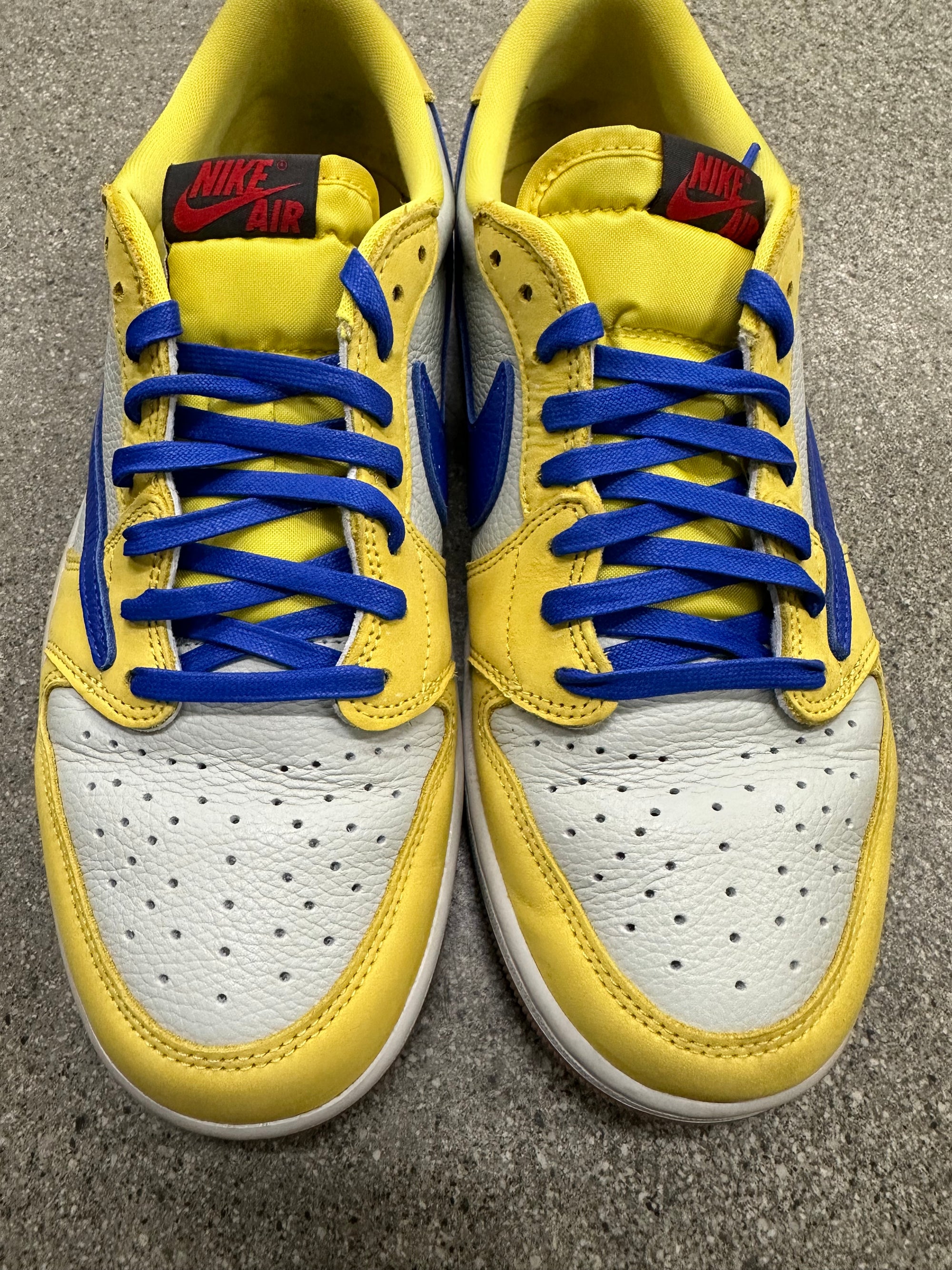 WMNS AIR JORDAN 1 LOW TRAVIS SCOTT CANARY - SIZE W11.5 M10 (WORN)