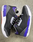 AIR JORDAN 3 COURT PURPLE - SIZE 9.5 (WORN)