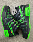 OFF WHITE AIR RUBBER DUNK GREEN STRIKE - SIZE 9 (WORN)