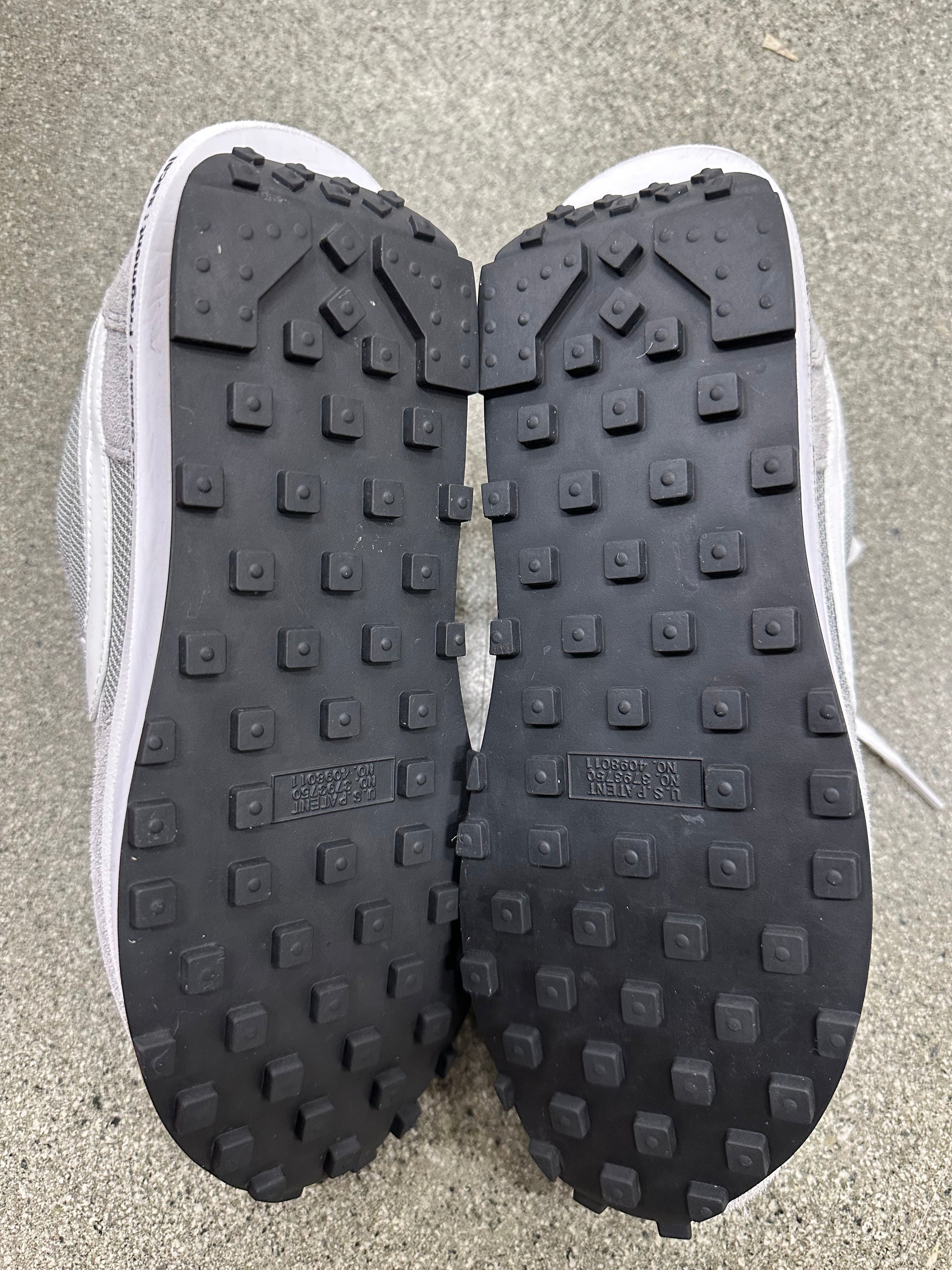 LDWAFFLE SACAI FRAGMENT SMOKE GREY - SIZE 8 (WORN) (SUPER CLEAN)