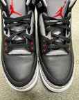 AIR JORDAN 3 BLACK CEMENT 2024 - SIZE 9 (WORN) (SUPER CLEAN)