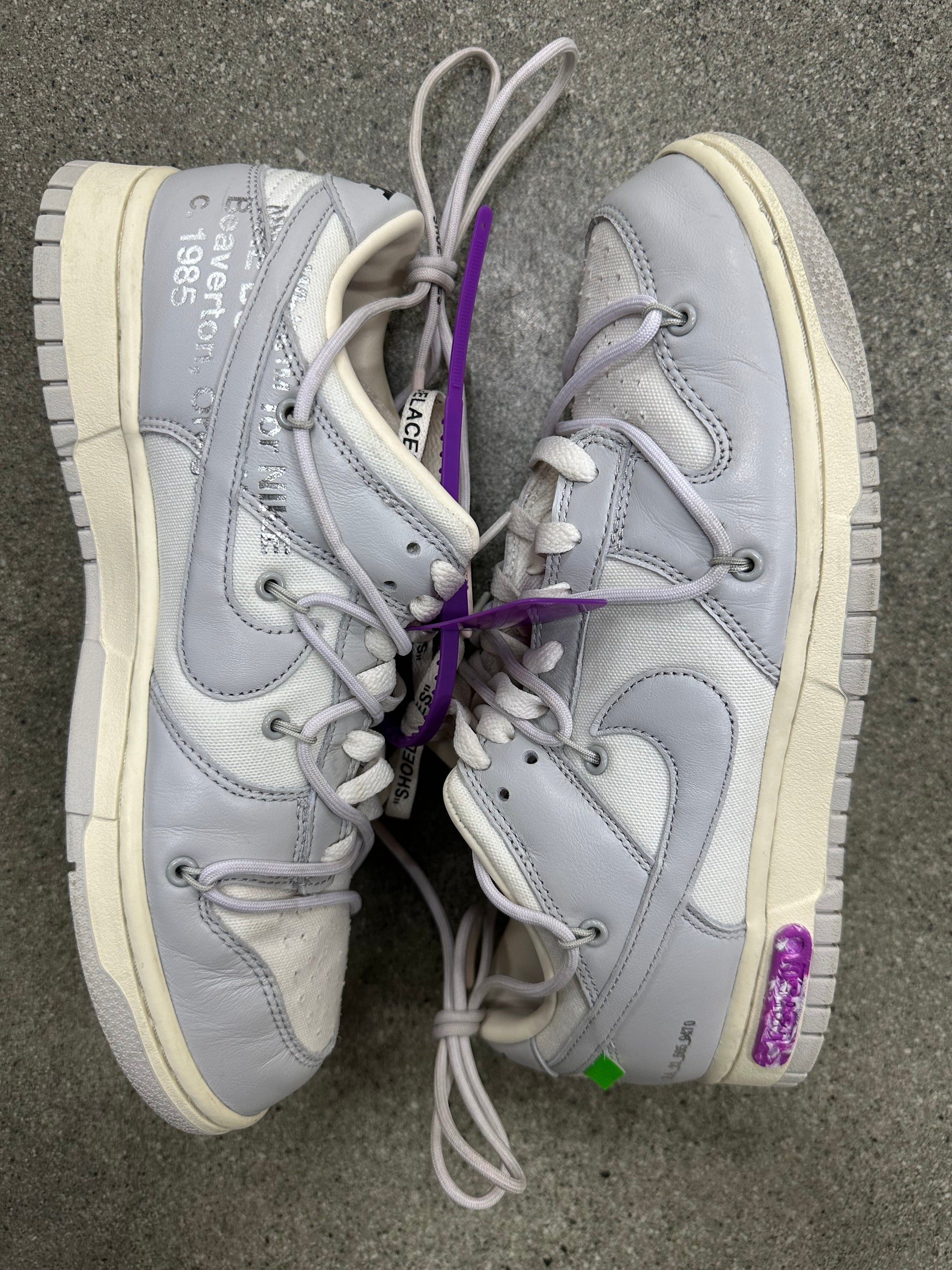 OFF WHITE DUNK LOW LOT 3 - SIZE 9 (WORN)