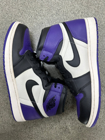 AIR JORDAN 1 COURT PURPLE 1.0 - SIZE 10 (WORN)