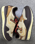 AIR MAX 1 TRAVIS SCOTT - SIZE BAROQUE BROWN - SIZE 8 (WORN) (SUPER CLEAN)