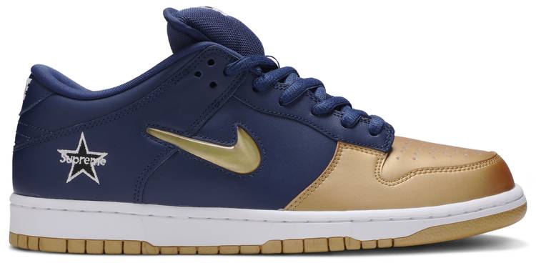 Nike SB Dunk Low OG QS &quot;SUPREME/NAVY GOLD JEWEL&quot;