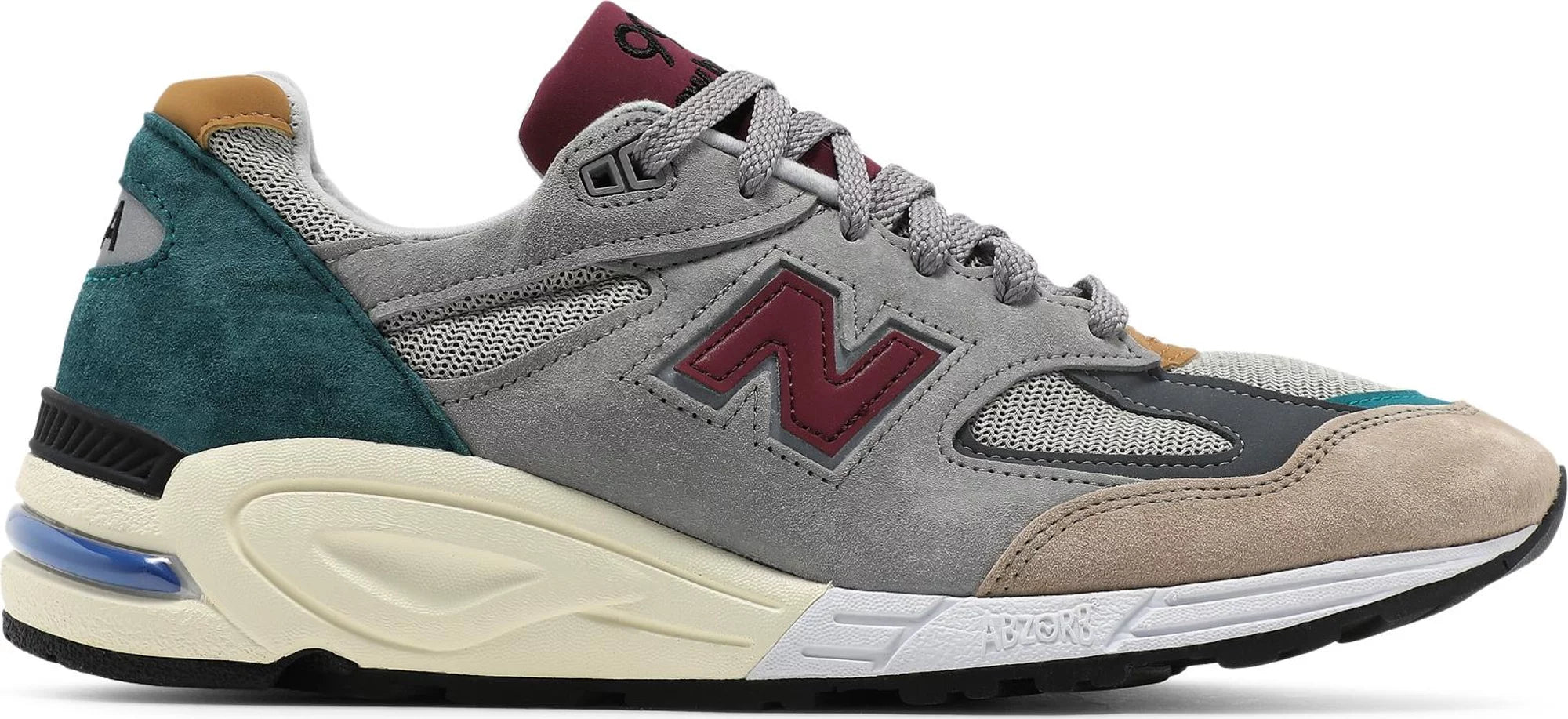 New Balance 990V2 &quot;GREY/GREEN/MAROON&quot;